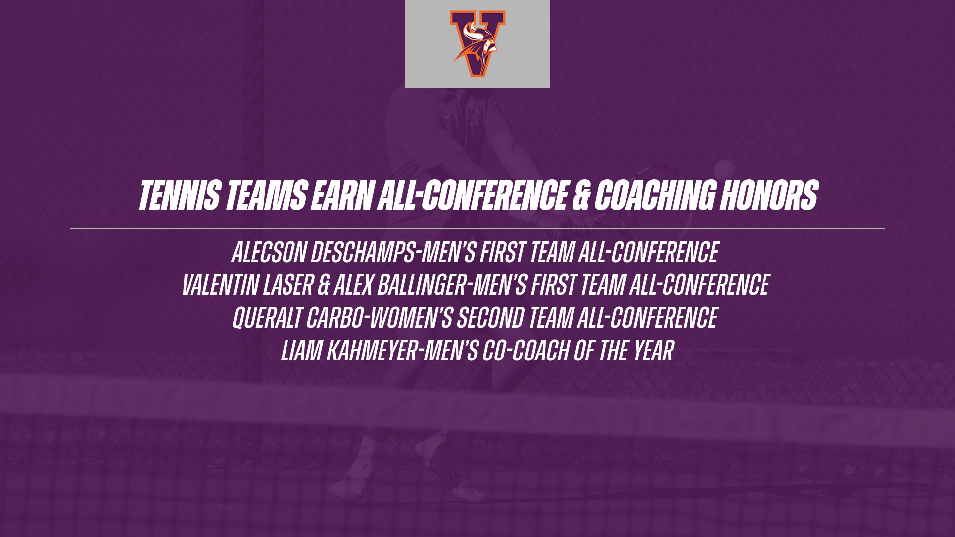 Tennis Earns All-Conference & Coach of the Year Honors