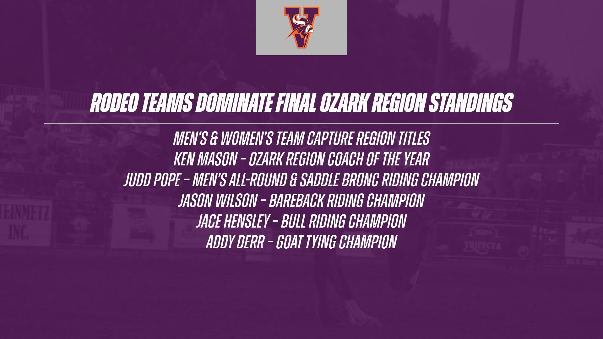 Rodeo Teams Dominate Final Ozark Region Standings