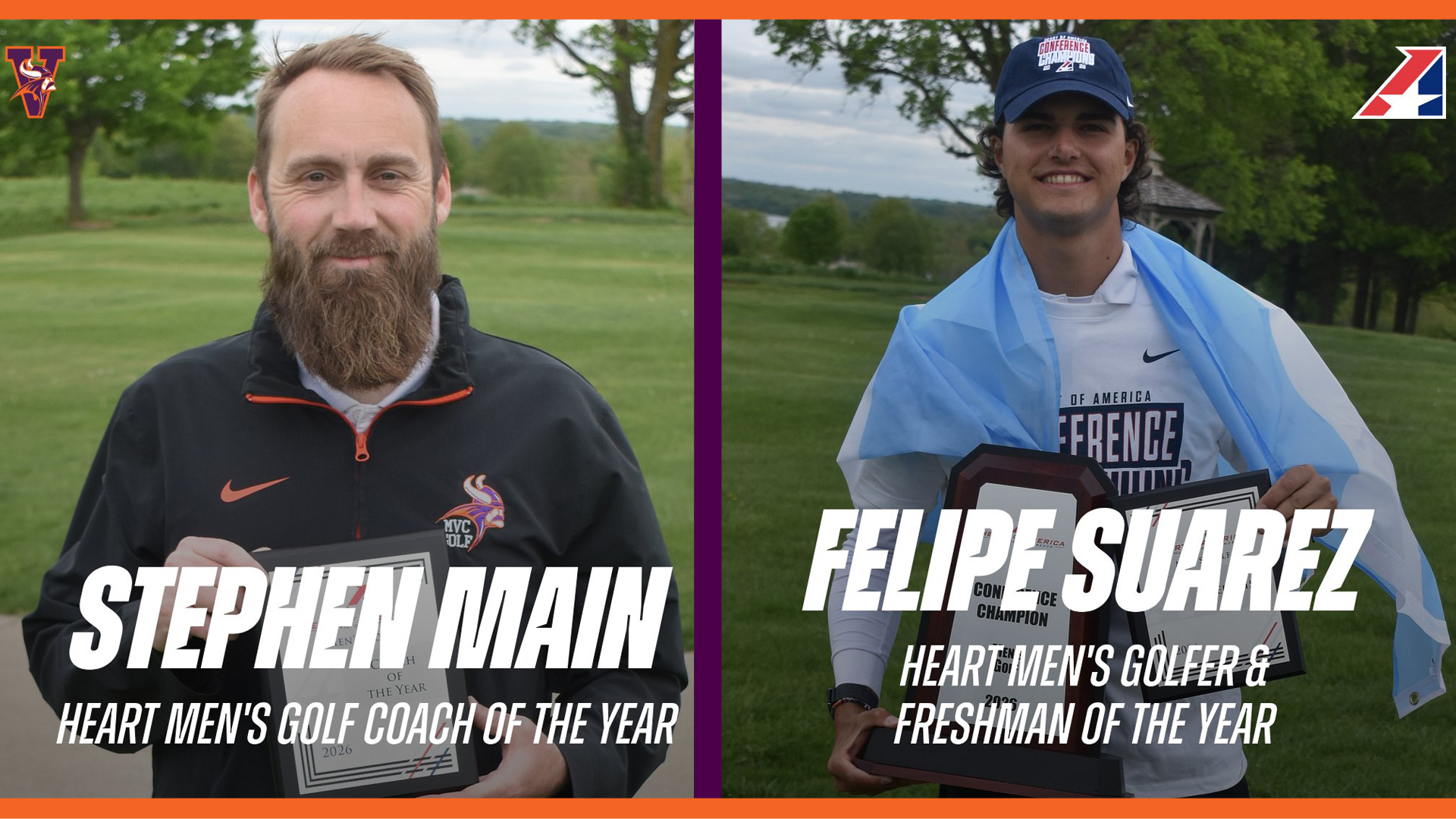 Men's Golf Sweeps Individual Heart Awards Following Conference Championship