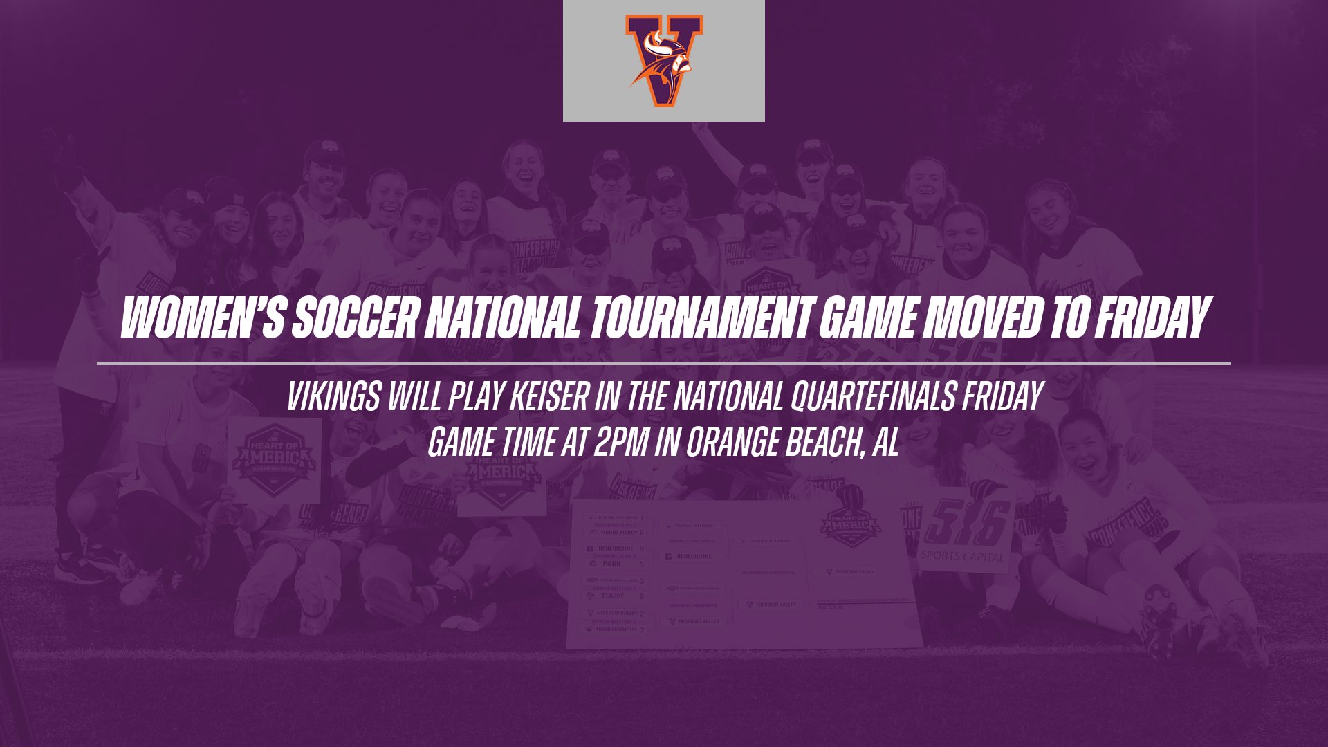 Women's Soccer National Tournament Game Moved to Friday