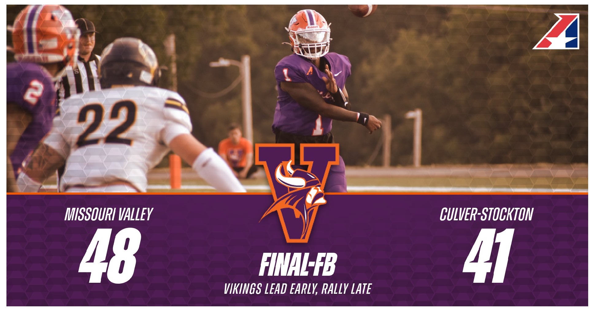 Football Leads Early, Rallies Late in Win at Culver-Stockton
