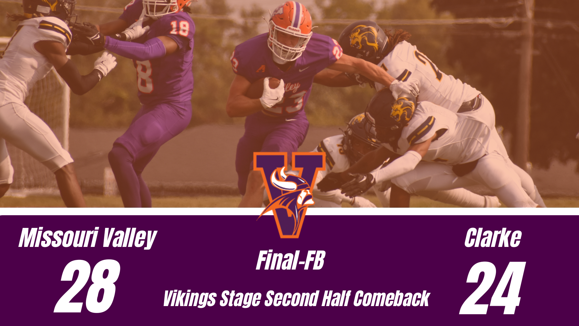 Football Uses Second Half Comeback to Top Clarke at Home