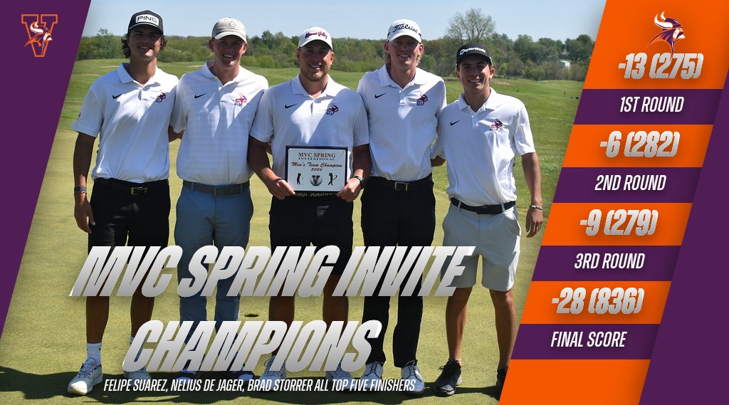No. 11 Men's Golf Produces Team Title at MVC Spring Invitational