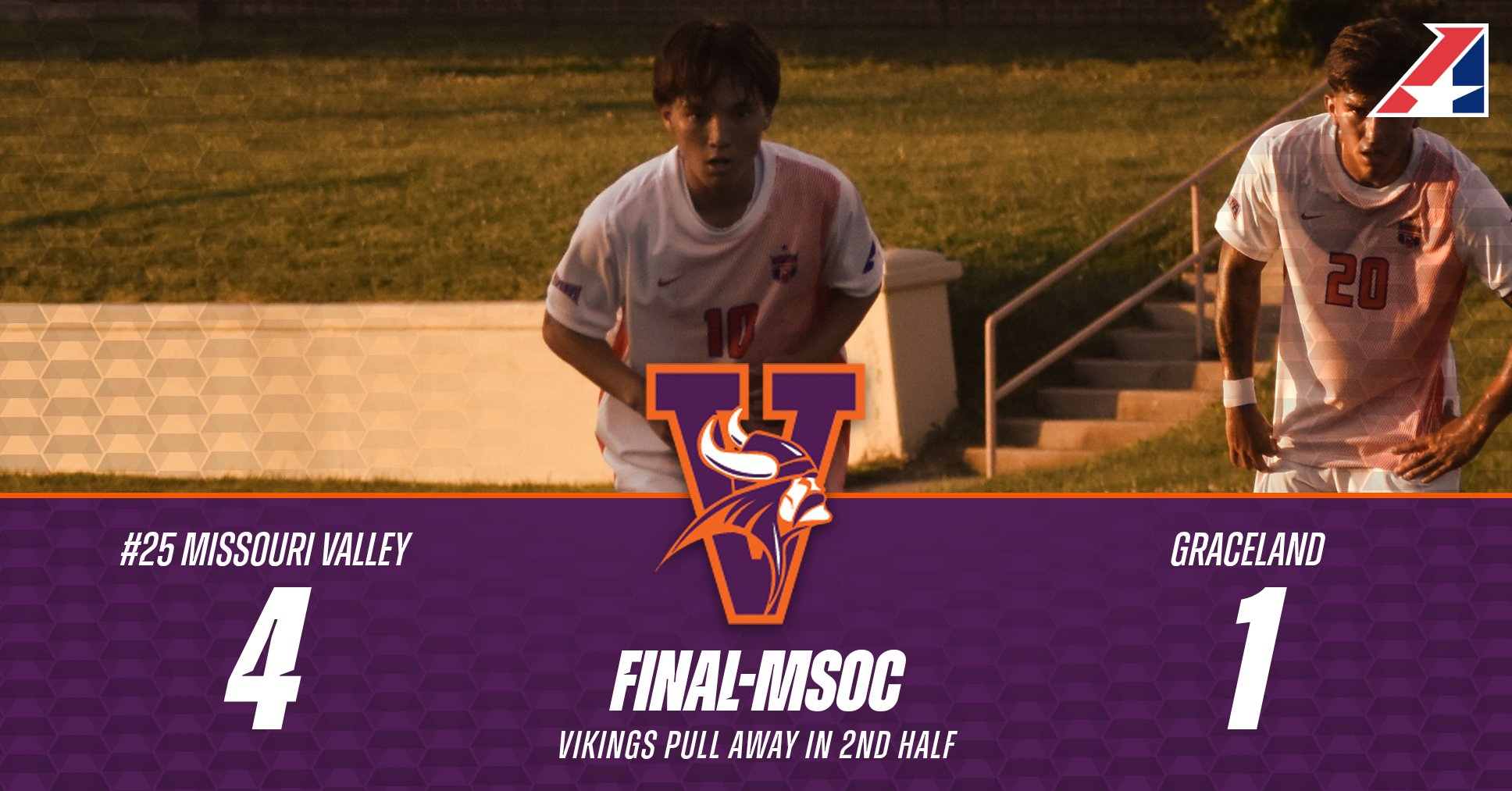 No. 25 Men's Soccer Tops Graceland on the Road