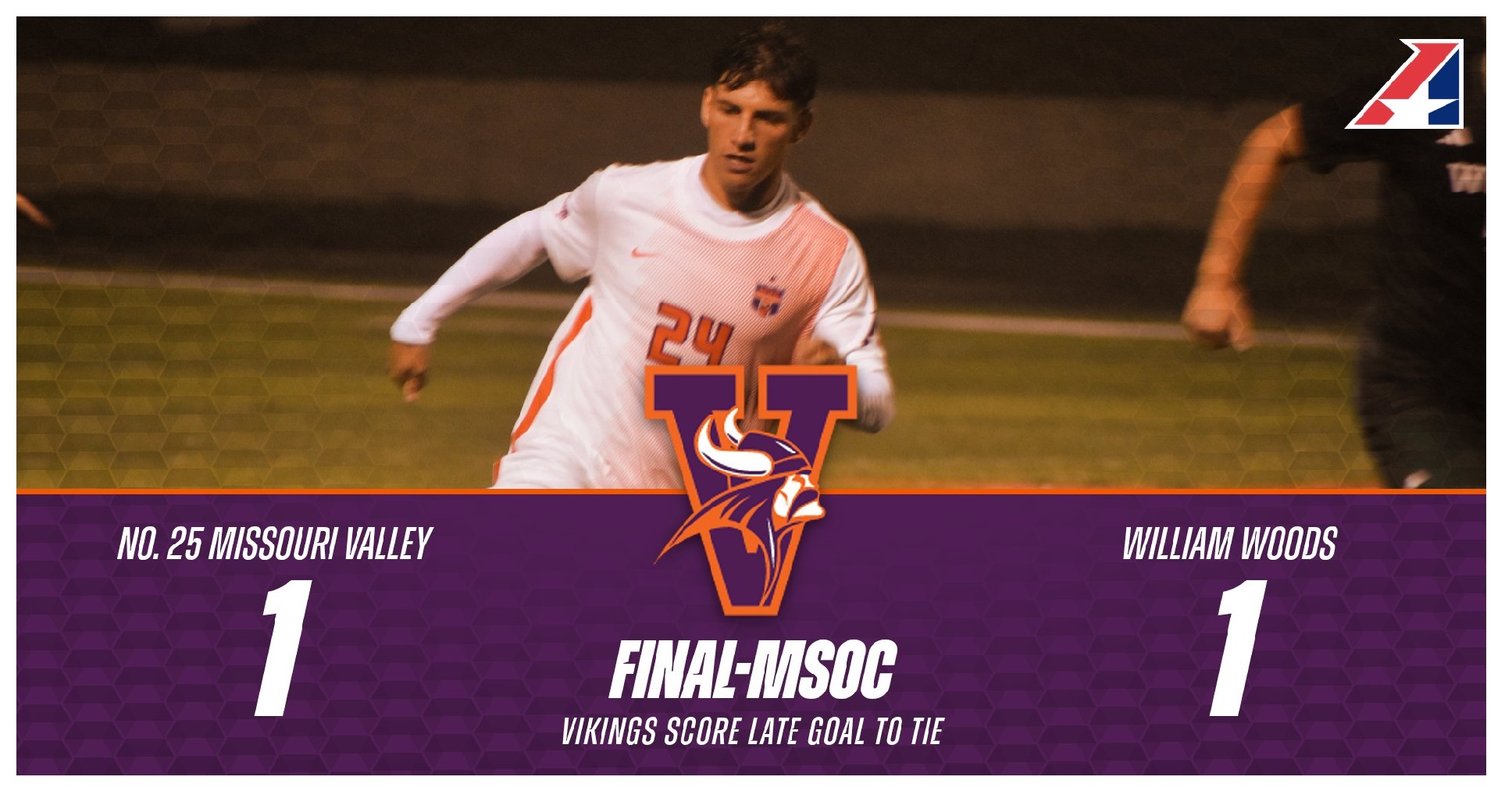 No. 25 Men's Soccer Plays William Woods to Tie at Home