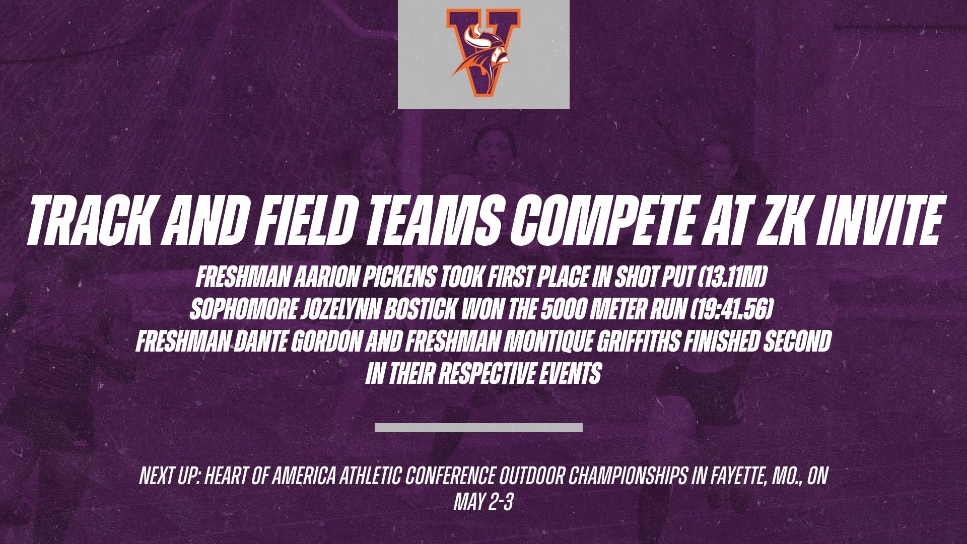 Track and Field Teams Compete at ZK Invite, Producing Two Event Winners