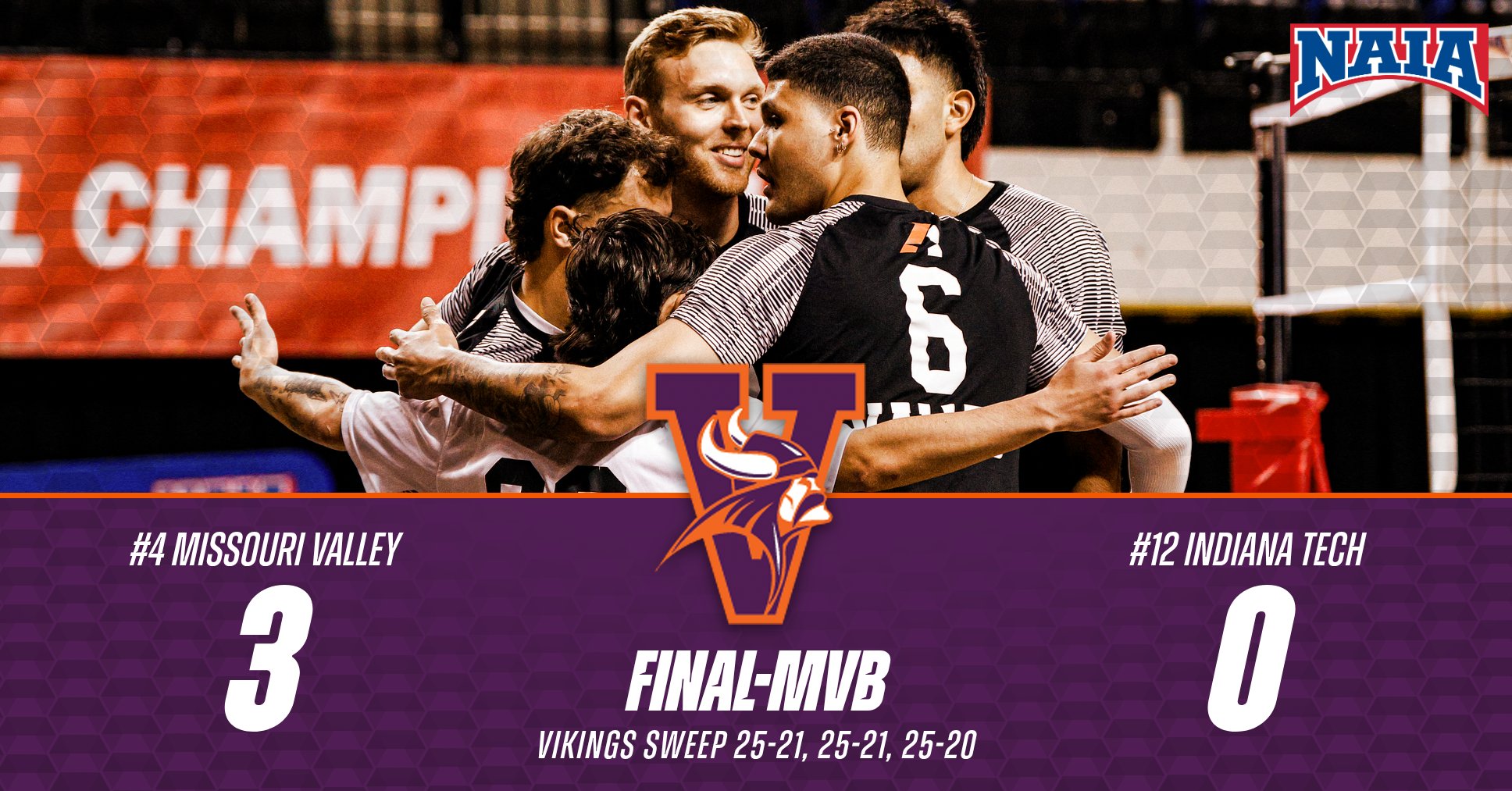 Men's Volleyball Opens Play in National Tournament With a Sweep Against Indiana Tech