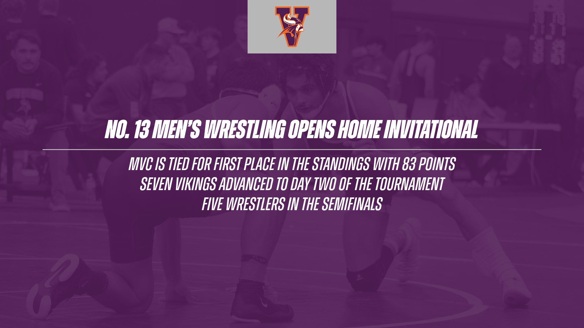 No. 13 Men's Wrestling Opens Home Invitational, Heads into Day Two in the Top of the Standings