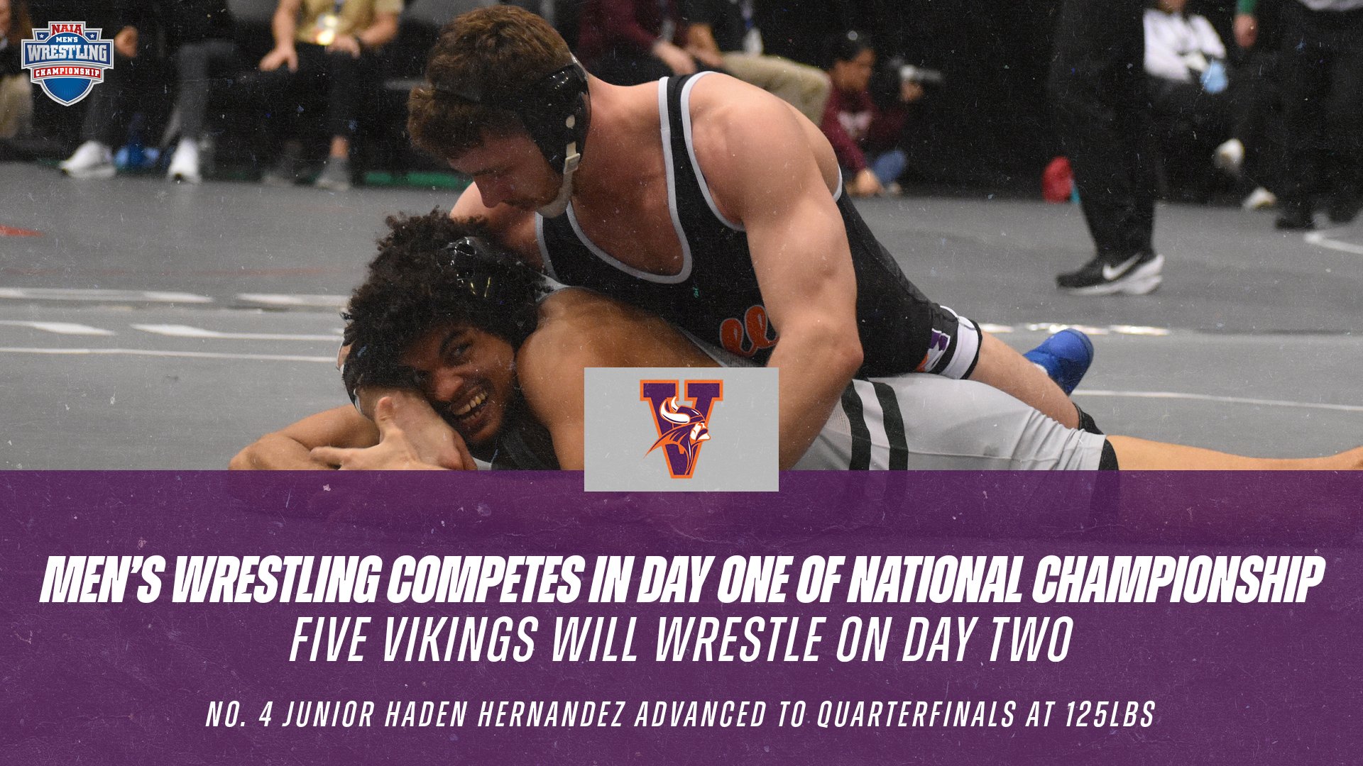 Men's Wrestling Competes in Day One of National Championship