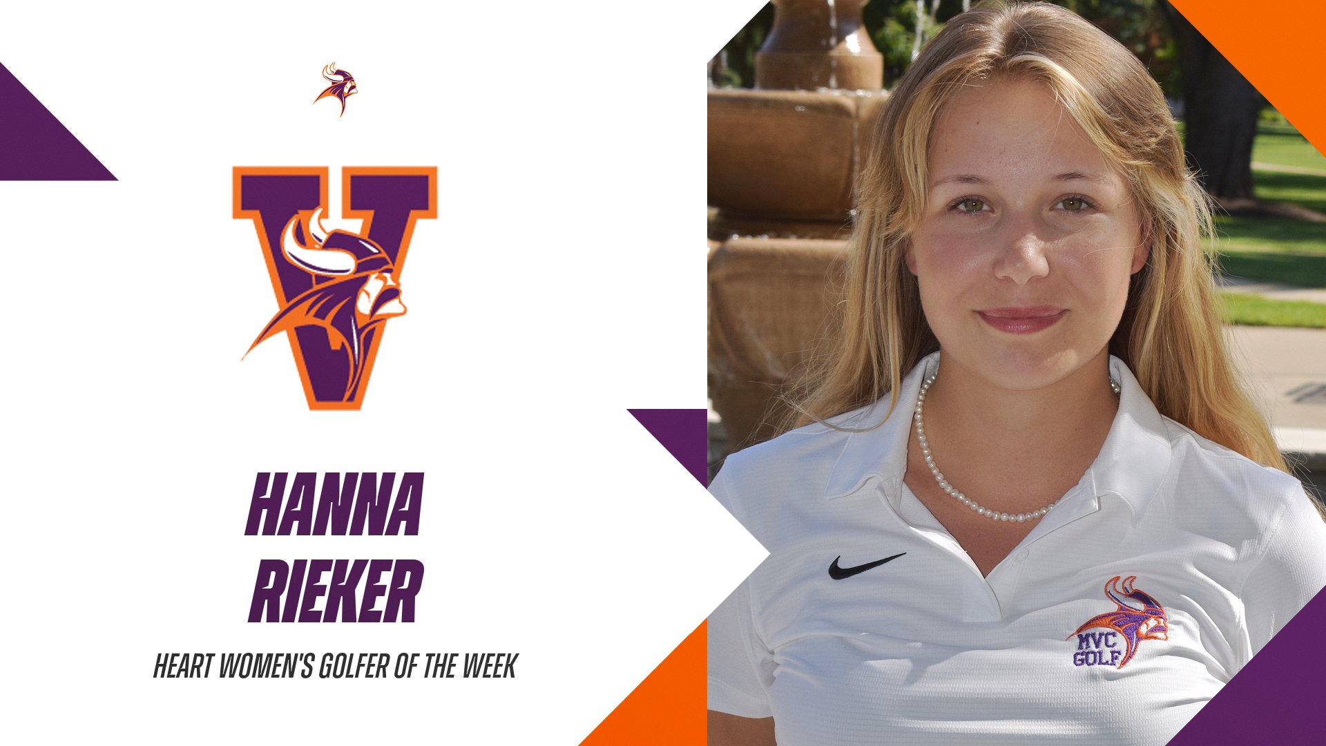 Women's Golfer Earns Weekly Heart Award
