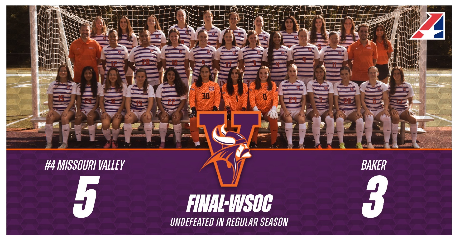 No. 4 Women's Soccer Secures Undefeated Regular Season With Win Over Baker
