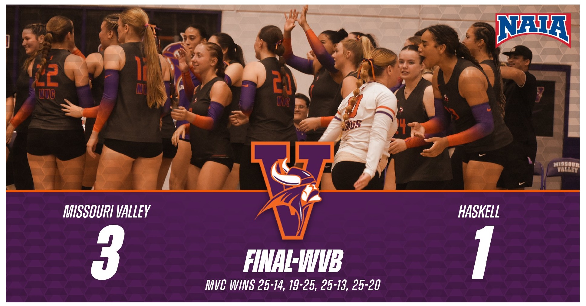 Women's Volleyball Defeats Haskell in Four Games